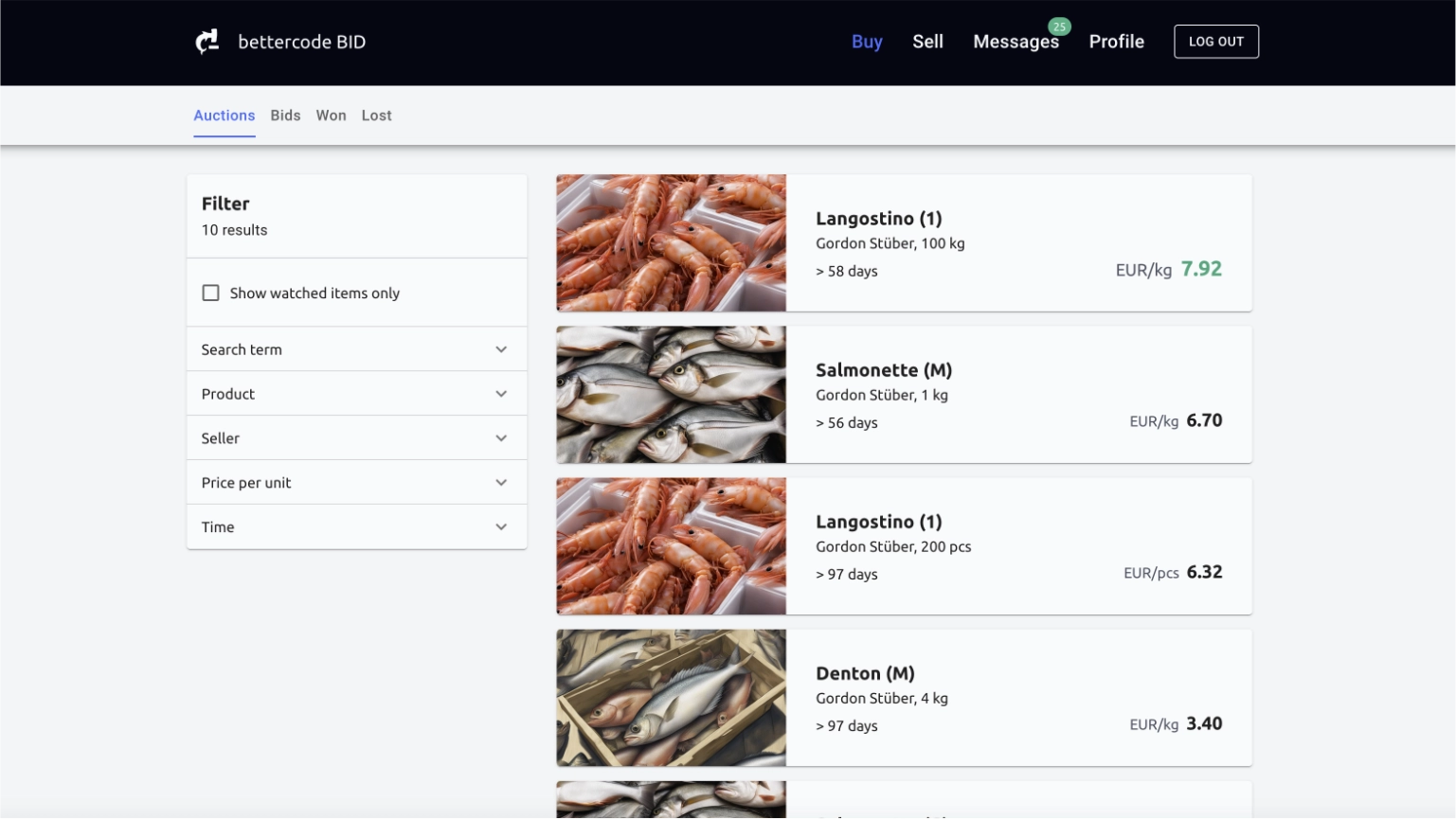 Screenshot of the project bettercode BID