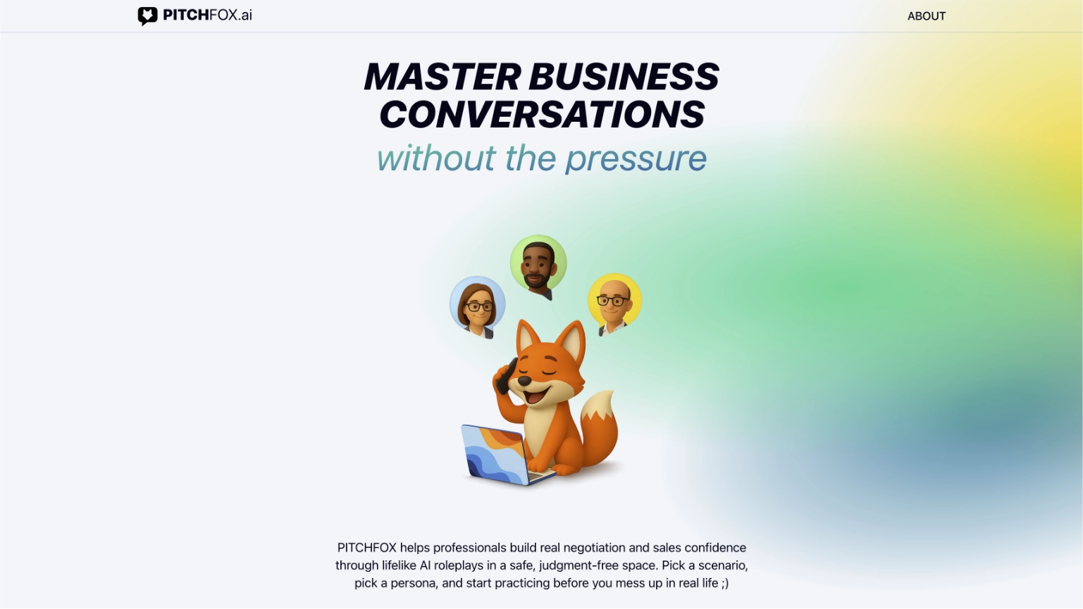 Screenshot of the project PITCHFOX.ai