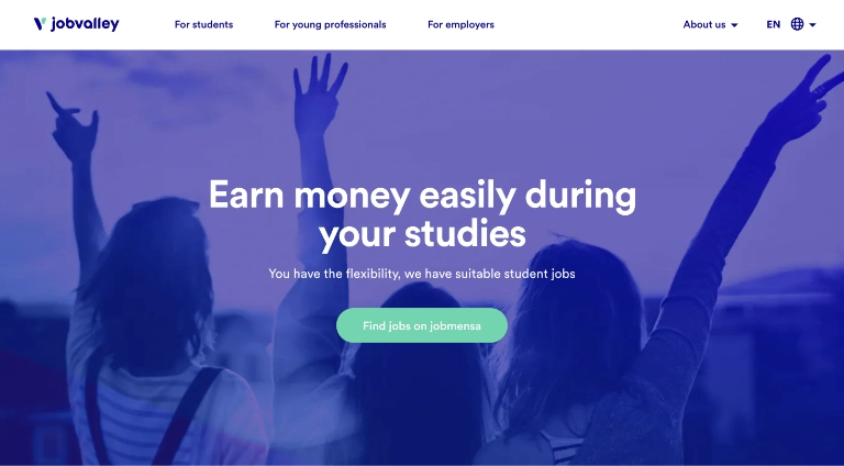 Screenshot of the project jobvalley.com