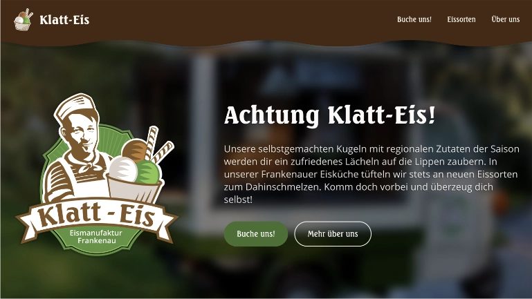 Screenshot of the project Klatt Eis