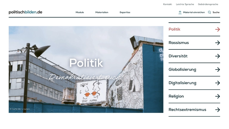 Screenshot of the project politischbilden.de